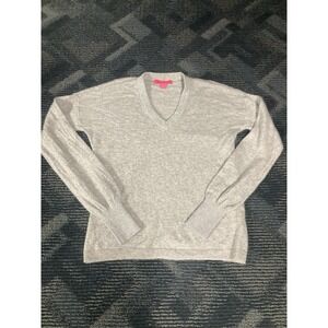 Lilly Pulitzer Jasmina‎ Cashmere Sweater Gray V Neck XS